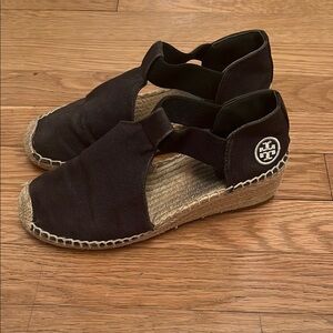 Tory Burch Black Espadrille Shoes Sleek Design
